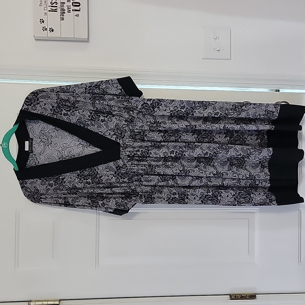 Black and white flattering dress